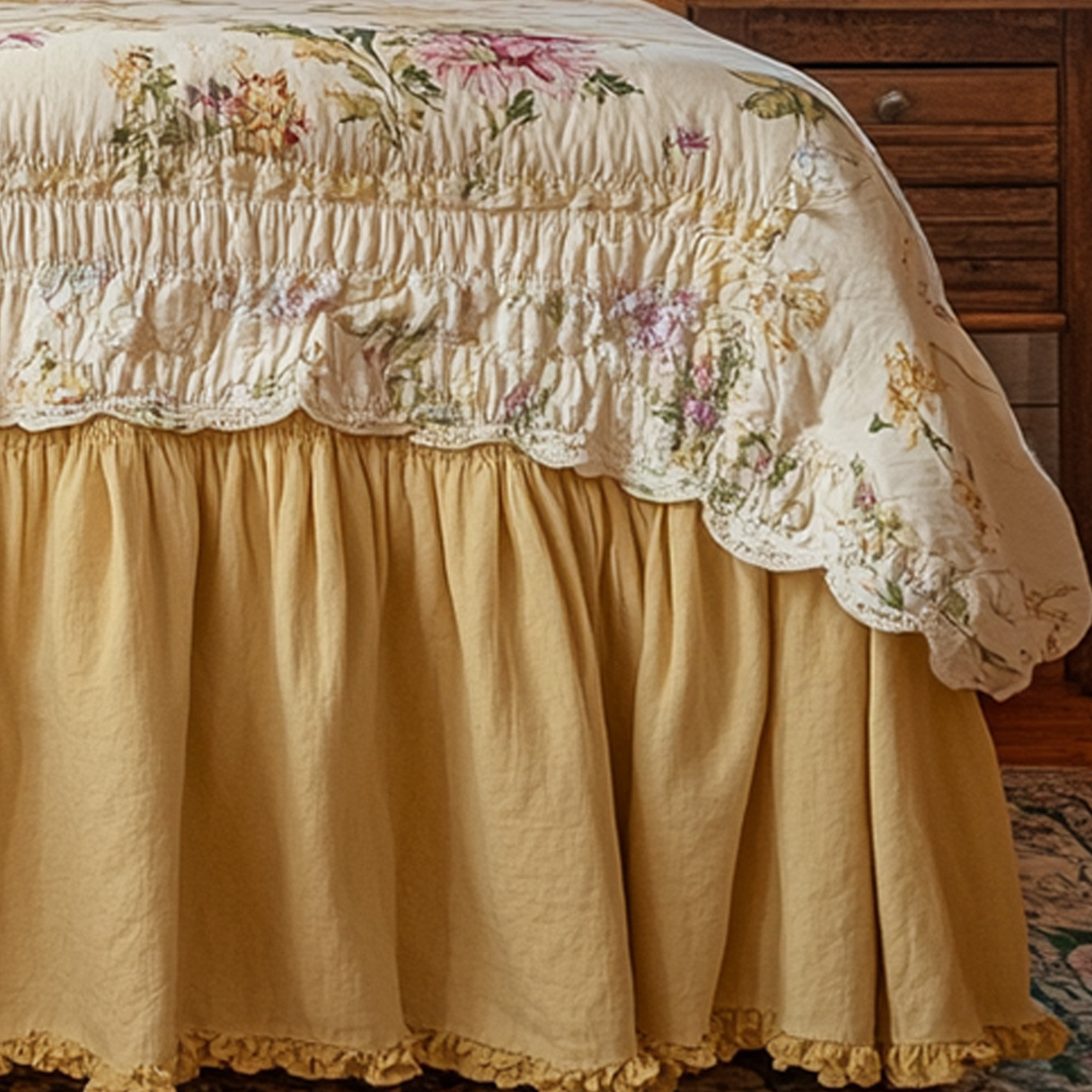 Epicenterexcellence Solid Pleated Ruffle Bed Skirt | Wayfair
