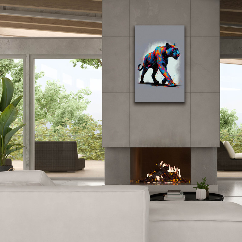 Toile épique «Panther» par Andreas Magnusson, 12 po x 18 po, H 40 po x l 26 po x P 1,5 po