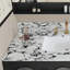 Plateau de meuble-lavabo 43 po x 22 po, avec lavabo et dosseret en céramique encastré, comptoir de salle de bain en marbre artificiel avec 3 trous de robinet, blanc panda