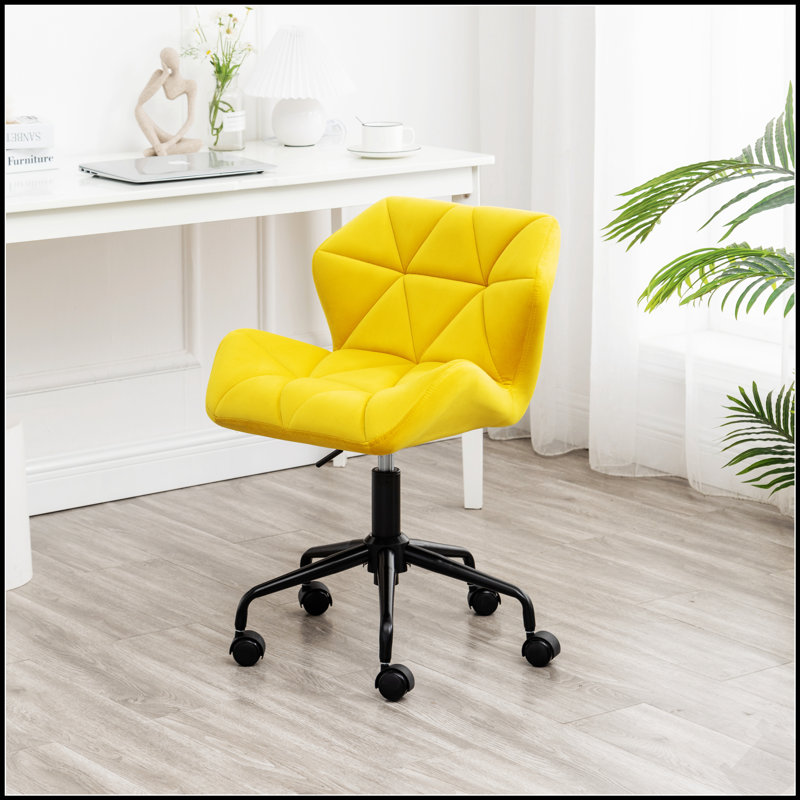 Chaise de bureau pivotante Eldon Diamond, Jaune