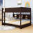 Queen Over Queen Bunk Bed With Cabinets And Charging Station-1451374907