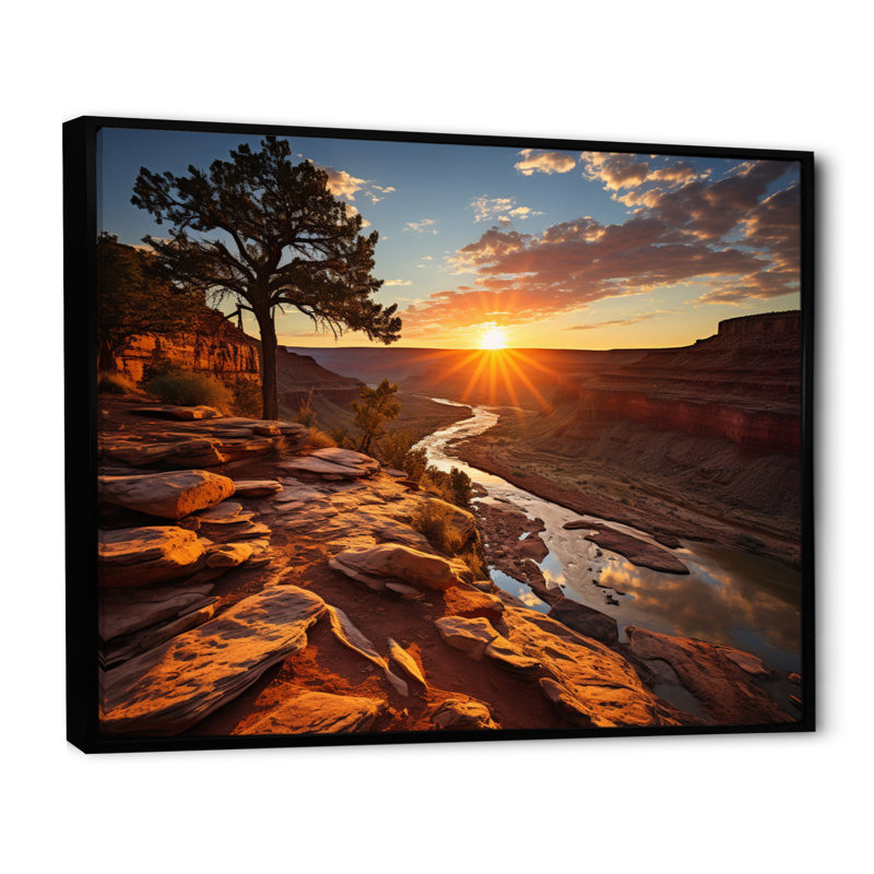 Canyon Canyon II - impression, Cadre flottant noir, H 34 po x l 44 po x P 1,5 po