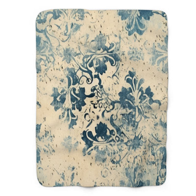 Artistique rétro - couverture en sherpa de qualité supérieure 1 pièce