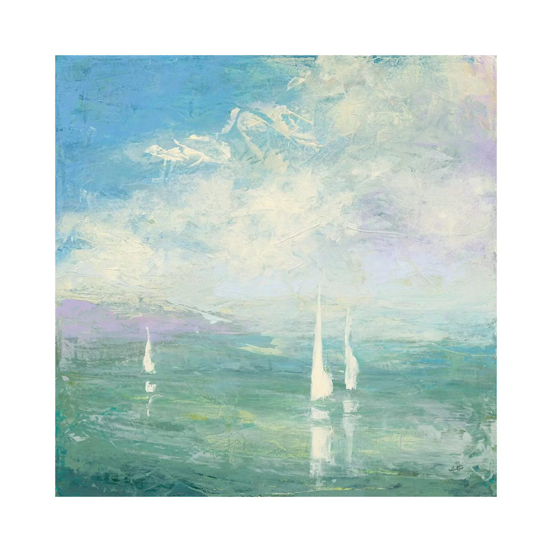 Setting Sail by Julia Purinton - Wrapped Canvas Painting, 30.48 cm H x 30.48 cm W