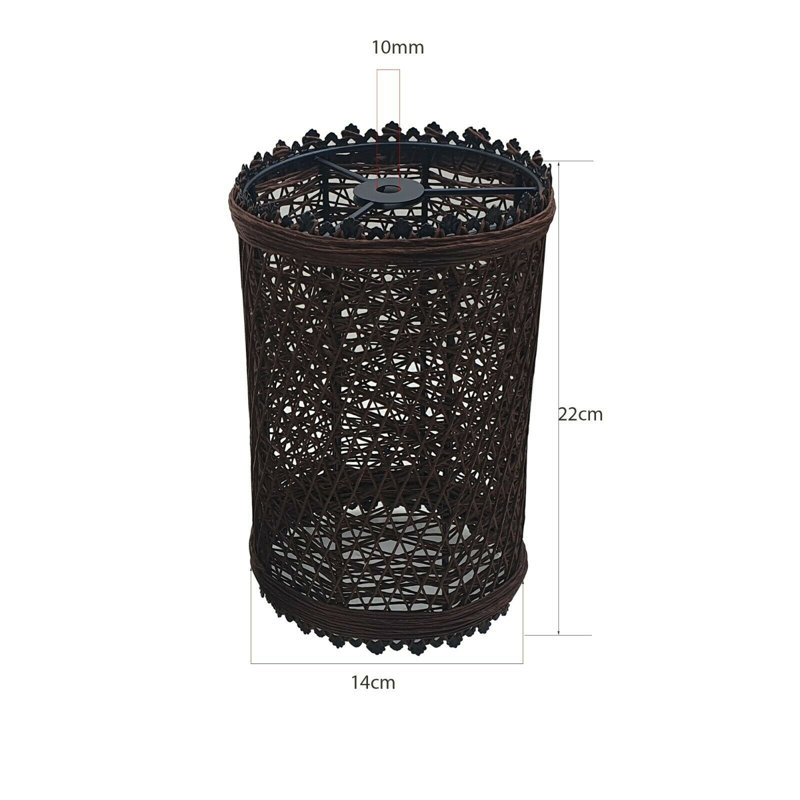 55.88cm H Metal Novelty Lamp Shade ( Uno ) in Brown