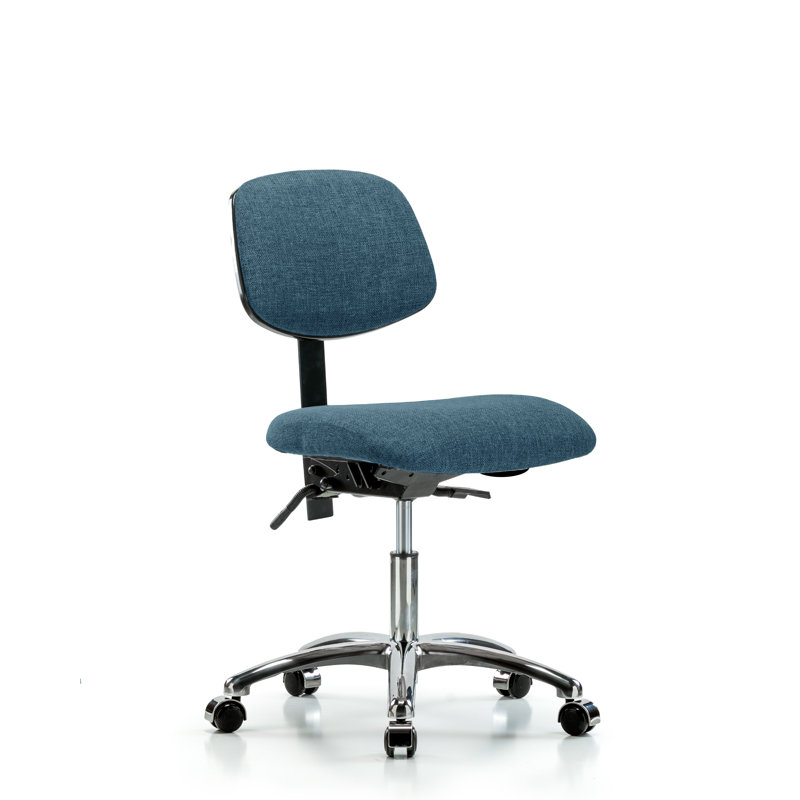 Chaise de travail Amos, Bleu, Roulettes, Non inclus