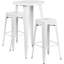 Ensemble de tables de bar rondes en métal pour l'intérieur et l'extérieur Gyala-96104968-96103403