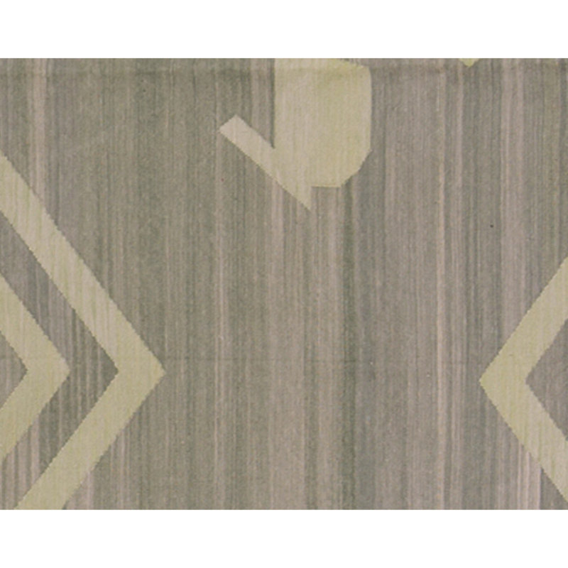 Flatweave Wool Area Rug in Gray