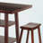 Ilianne High Table with Saddle Seat Counter Stools, Walnut-510153957