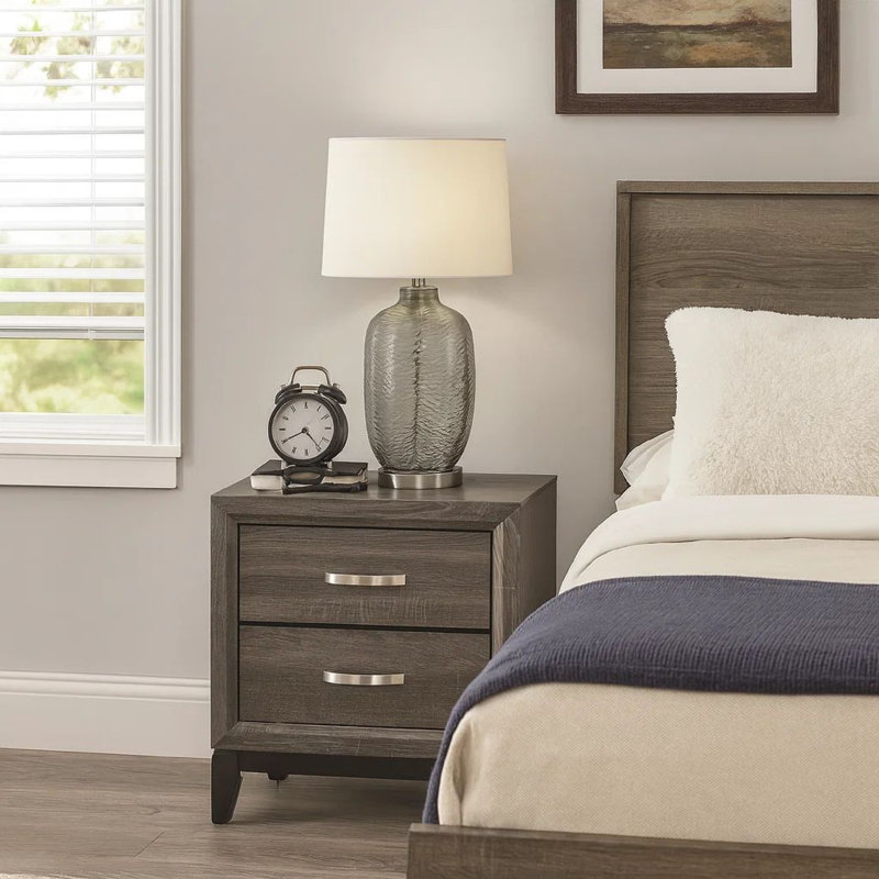 Billie-Jean 2 - Drawer Nightstand, Light Gray