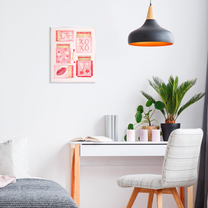 «Pink Glam Matchbook Composition», plaque par Nina Jacobs