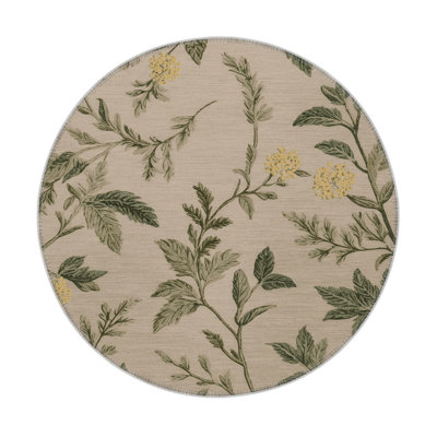 Botanical Gray Indoor and Outdoor Area Rug
