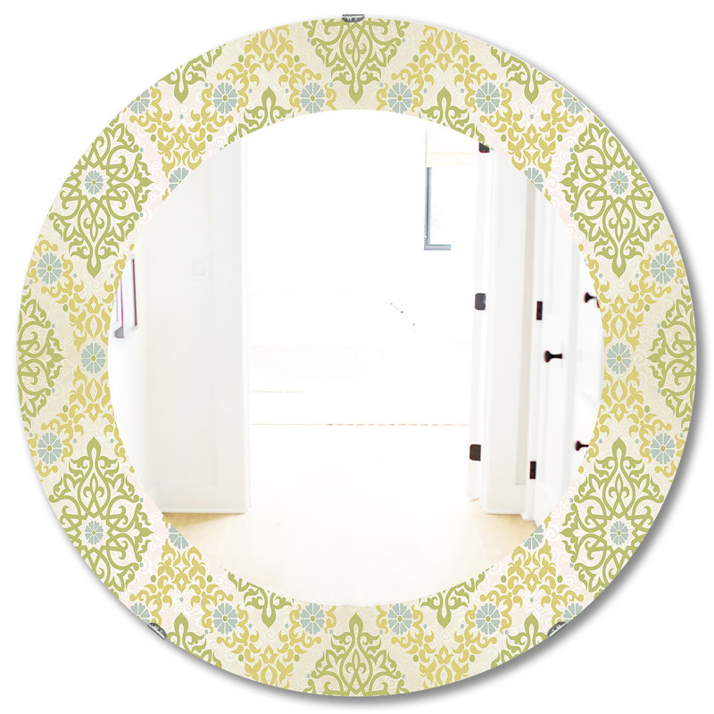 Miroir mural en style oriental, H 31,5 po x l po