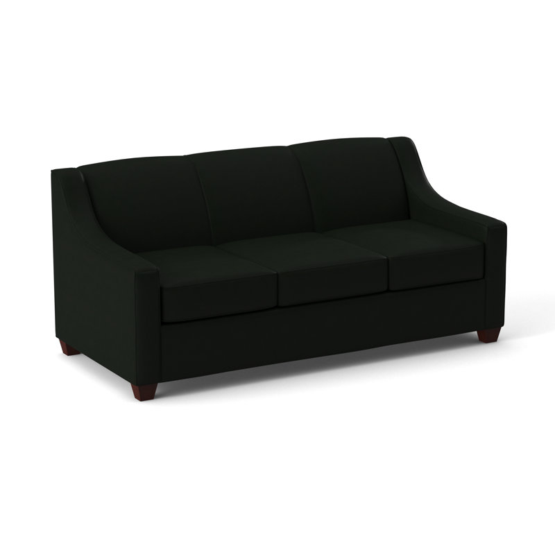 Phillips 76" Sofa Bed with Reversible Cushions, Empire Mahogany, Hybrid, Dorset Black