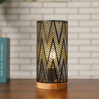 Lampe de table noire 11 po