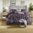 Piece King Bedding Sets Polyester Tufted Modern Plum For Home