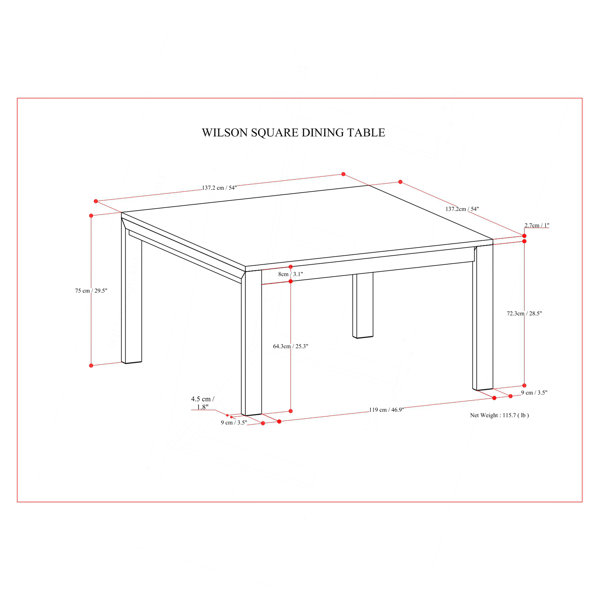 Dimensions du produit