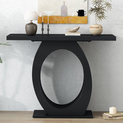 Console élégante et moderne avec base en forme d'œuf, stabilité et durabilité accrues, design épuré