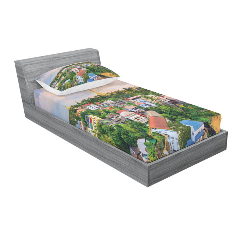 Ensemble de draps Yangon, Ensemble de draps pour lit simple avec drap-housse