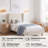 Janine Corduroy Upholstered Wingback Bed with Slat Kit and Solid and Manufactured Wood Frame-749801283-749801282