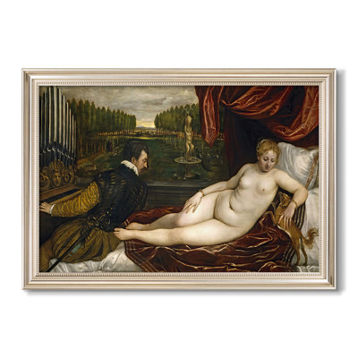 Vénus avec un organiste et un chien, v. 1550 - Titien (Tiziano Vecelli) - Toile encadrée sur mesure