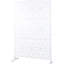 Écran d'intimité en métal pour terrasse, jardin - 76 po x 48 po blanc H 76 po l l 48 po Utilisation polyvalente