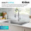 Robinet de cuisine rétractable à poignée simple 2 fonctions KRAUS Coda-106899897