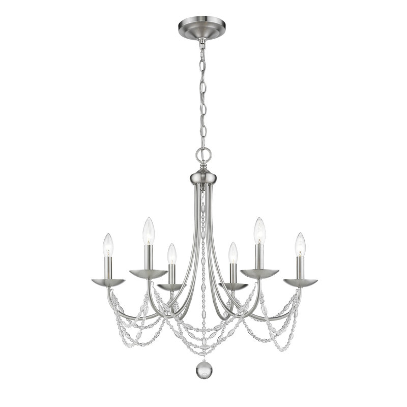 Mbagaya Dimmable Chandelier, Pewter