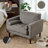 Iliana Upholstered Corduroy Square Arm Tufted Club Chair with 2 Pillows-1462132919