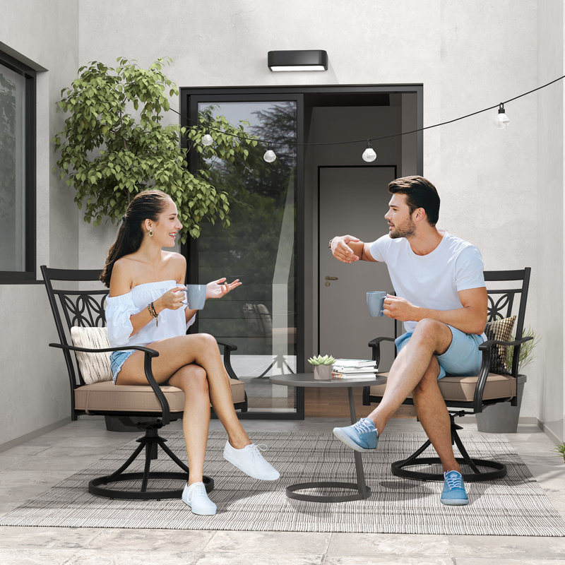 Hana Swivel Patio Dining Armchair with Cushion
