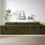 Canapé modulaire rembourré en chenille pour le salon, en forme de L de 108 po avec 6 coussins, canapé moderne au design élégant pour la chambre, option peu encombrante-973782806-973782807