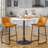Evre Bar Stools Set of 2, PU Leather Counter Height Bar Stools,  Modern Barstools with Metal Legs and Footrest, Urban Armless Dining Chairs with Backrest for Kitchen Island-1223225638-1223225637