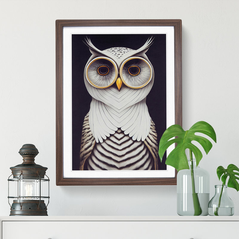 A Superb Owl - Framed Print, 46cm H x 34cm W, Brown