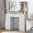 Vanity Desk With Large Mirror And Led Lights, 3 Lighting Modes, Vanity Table With Drawers For Girls, White