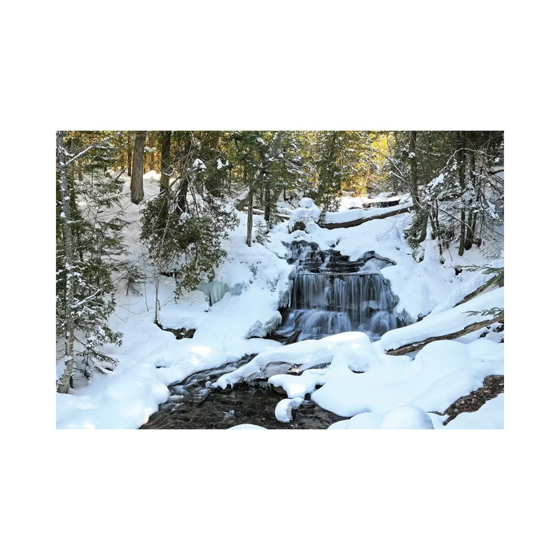 Winter Waterfall by Brian Wolf - Wrapped Canvas Gallery-Wrapped Canvas Giclée