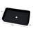 24"X13.5" Black Ceramic Rectangular Vessel Sink For Bathroom, Modern Design With Arc, Acid - And Stain Classic Arc Design, Low Maintenance