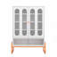Armoire à chaussures à porte double avec tablettes réglables Modern Minimalist