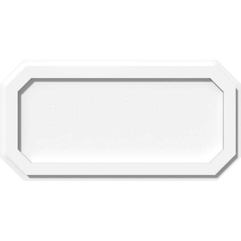40"W x 20"H x 14"C x 1"P Emerald Architectural Grade PVC Contemporary Ceiling Medallion, 1" H x 40" W x 20" D