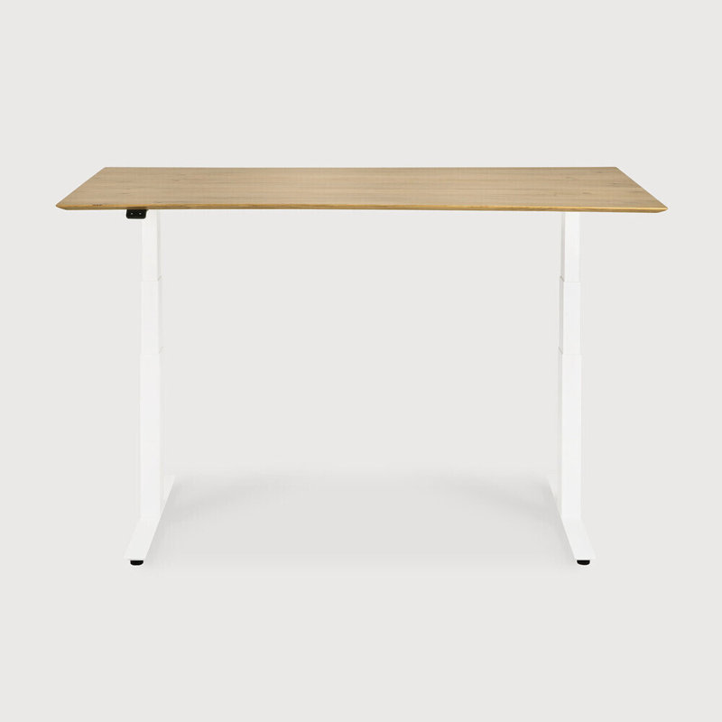 Bok Standing Desk, Oak/Black, 29.9" H x 55.1" W x 28.3" D