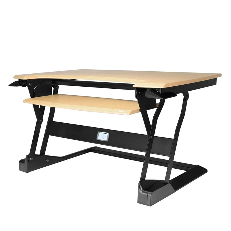 Solid Wood Stainless Steel Standing Desk Converter