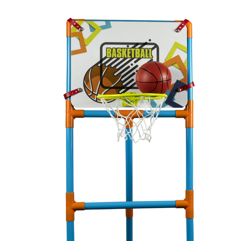 Aojie 3-in-1 Blue and Orange Plastic Sports Play Set