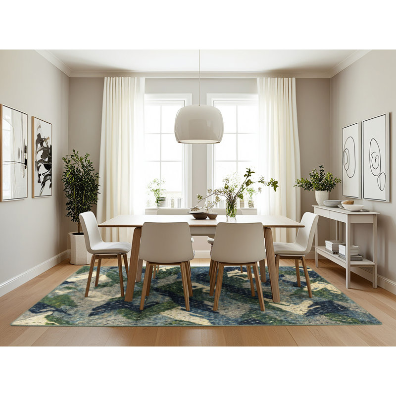 Abstract Indoor Rug, Rectangle 7' x 10'