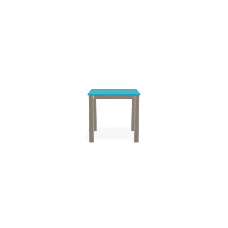 Robinett Outdoor Square Side Table, Aqua PQ0, Textured Desert
