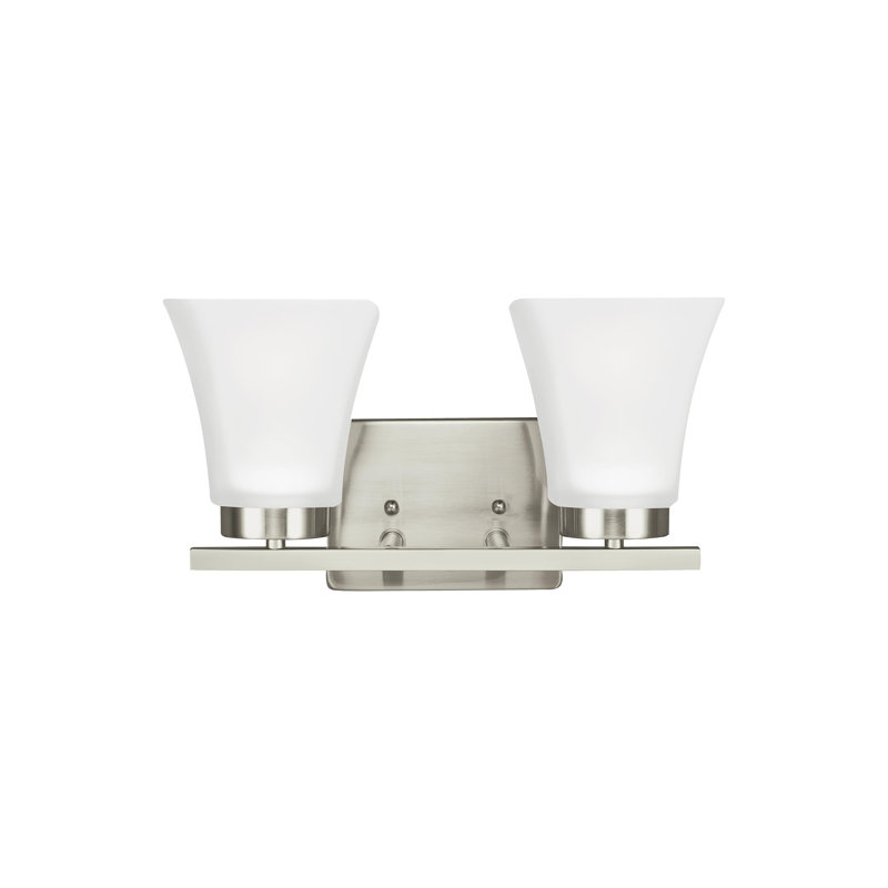 Bayfield Two Light Wall / Bath from Generation Lighting , Brushed Nickel, No