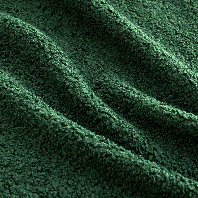 U-Shaped Boneless Sofa,Teddy Fabric No Assembly Required, Green