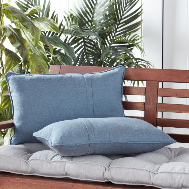 Sunbrella Rectangle Throw Pillow, Spectrum Denim