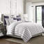 August Stripe Reversible Cotton Duvet Cover Set-505051811-505051834