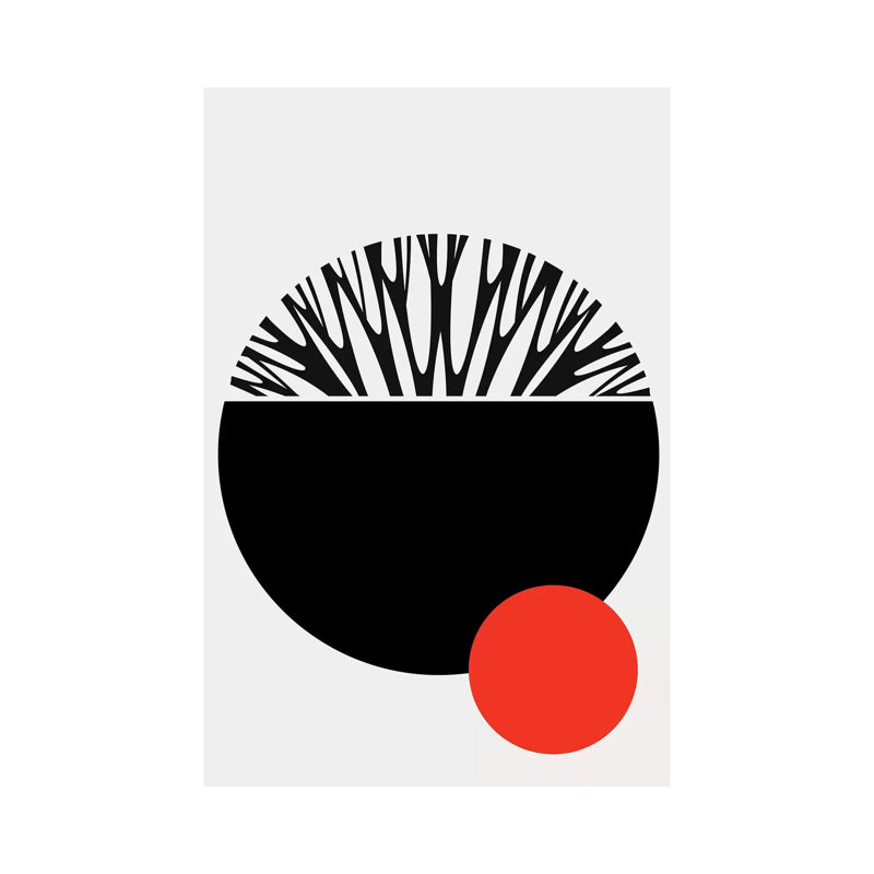 «Abstractika - Red + Black» par Kubistika - impression sur toile tendue, H 60 po x l 40po x P 1,5 po