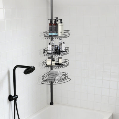 4-Tier Adjustable Metal Shower Caddy