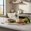 Natural Marble Serving Board With Leather Strap-132780249